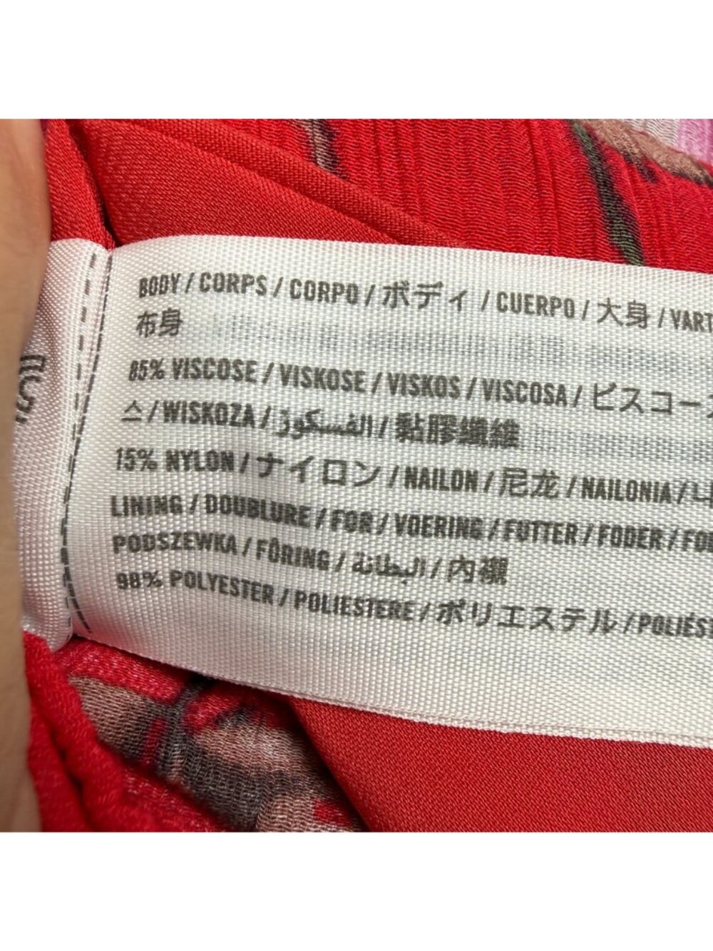Abercrombie & Fitch Smocked Bodice Maxi Dress Red Floral Print XXSP Vacation - Picture 10 of 12